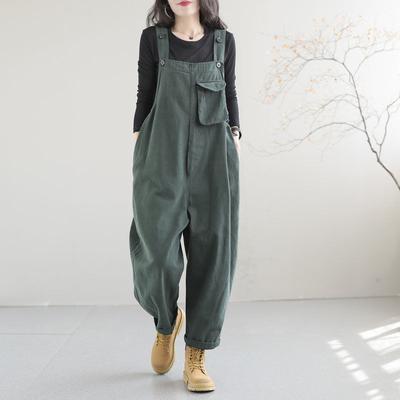 Age-reducing Casual Trousers Overalls Women's Retro Fashion Plus Size Women's One-piece Pants Women's Spring and Summer Suspenders Women
