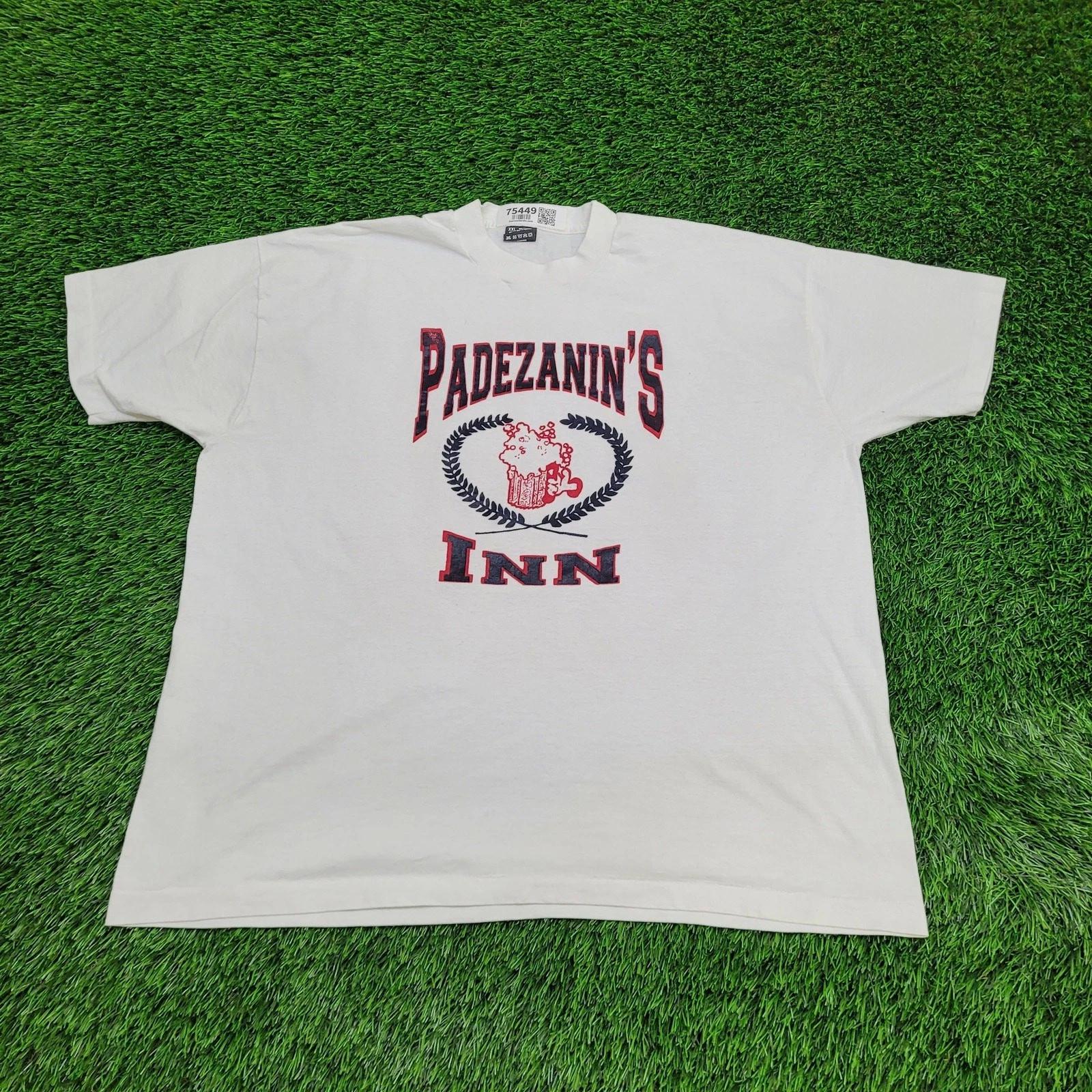 

Vintage 80s Beer Shirt 2XL 25x27 White Padezanins-Inn M