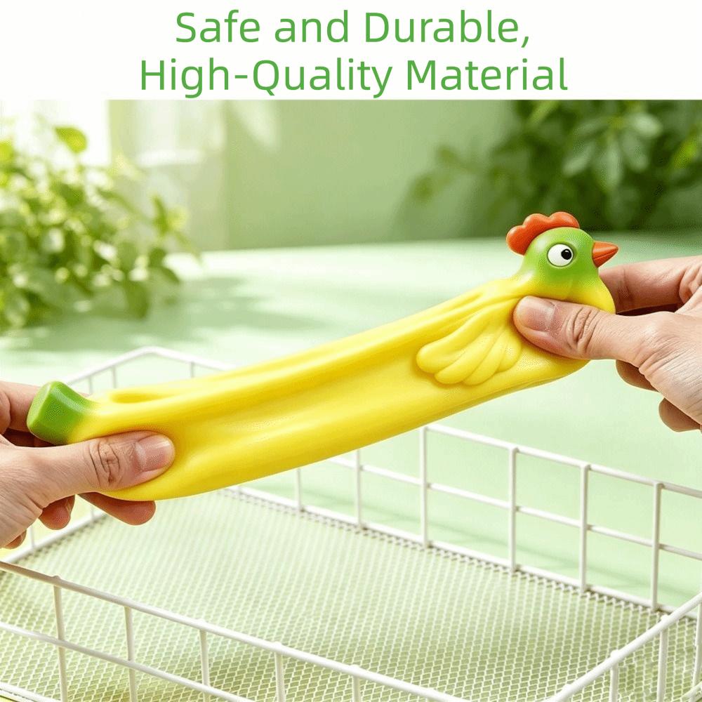 Squeezable Banana Chicken Toy Stretchy Chicken Squeeze Toy Cute Squishy Pinch Le  Kids and Adults