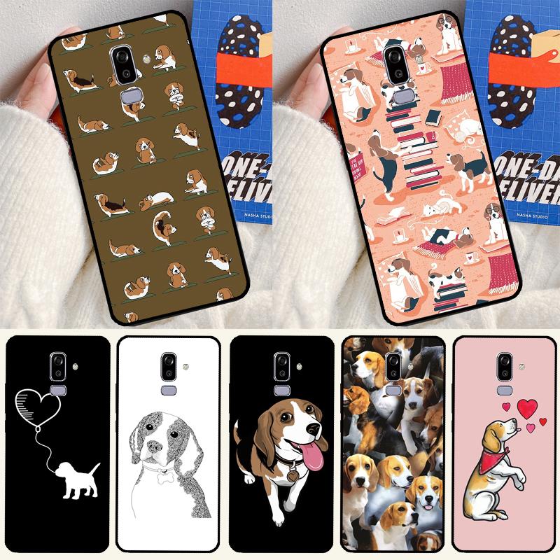 Cartoon Beagle Dog Phone Case For Samsung Galaxy J7 J5 J3 2017 A3 A5 J1 2016 J4 J6 A6 A8 Plus J8 A9 2018 Case