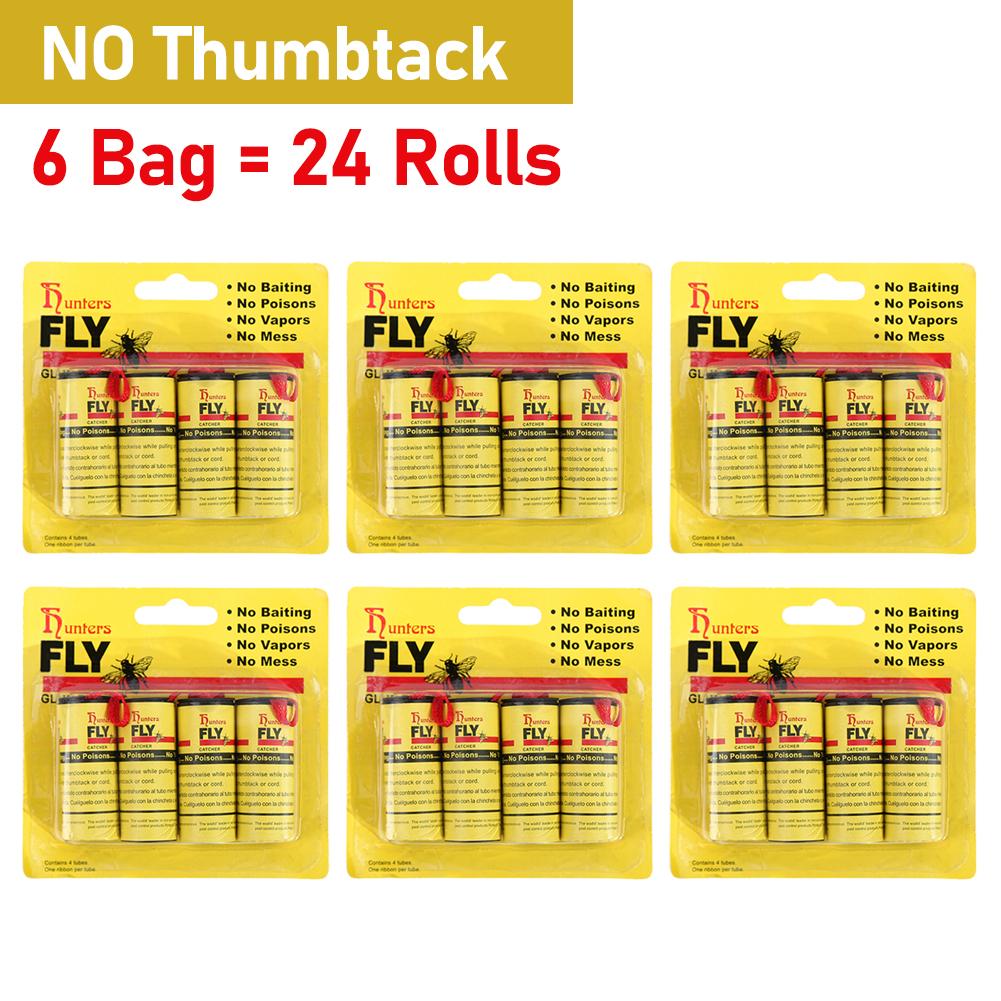 4-40Rolls Fly Sticky Paper Strong Glue Strip Flying Insect Bug Mosquitos Catcher Double Sided Flying Insect Catching Pest Contro
