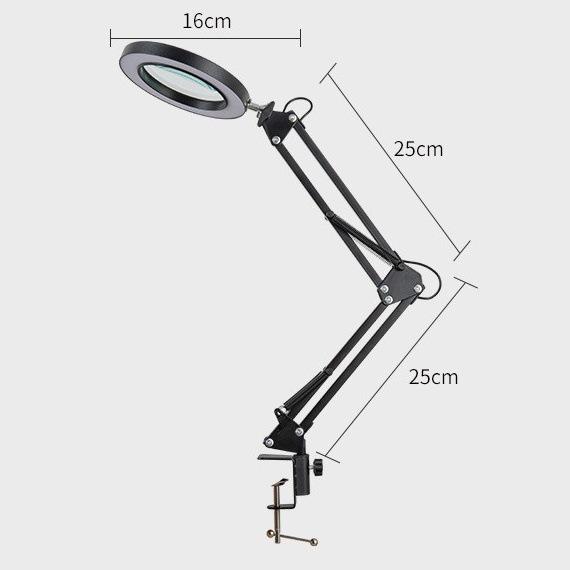 Foldable LED Magnifying Desk Lamp for Eye Protection, Reading, Nail Art, Tattoo, and Repair Work