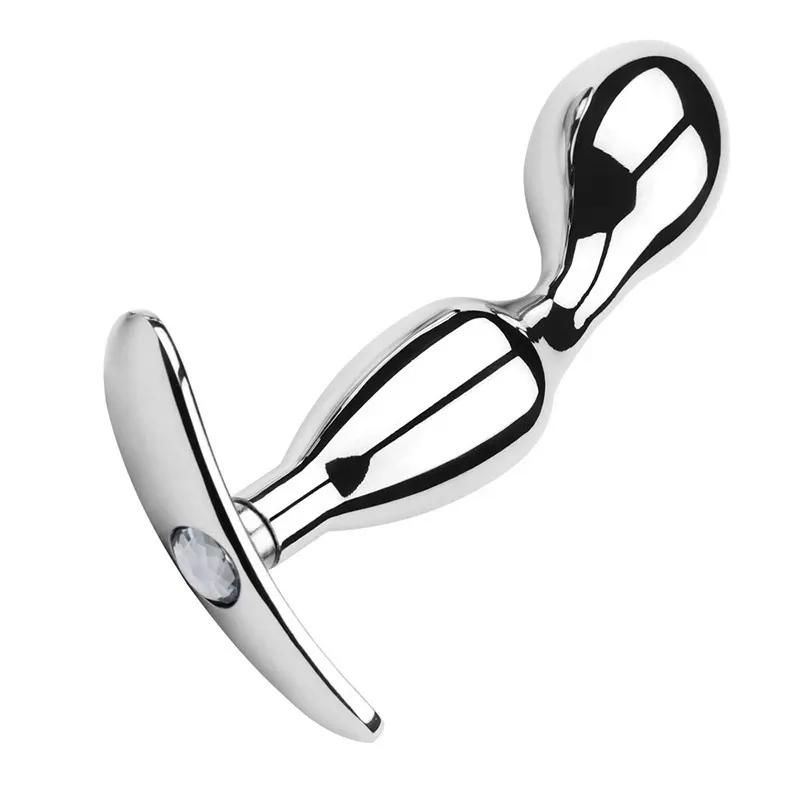 Polished Stainless Steel Plug G-Spot Massage Metal Balls Sensual Toy for Men Women