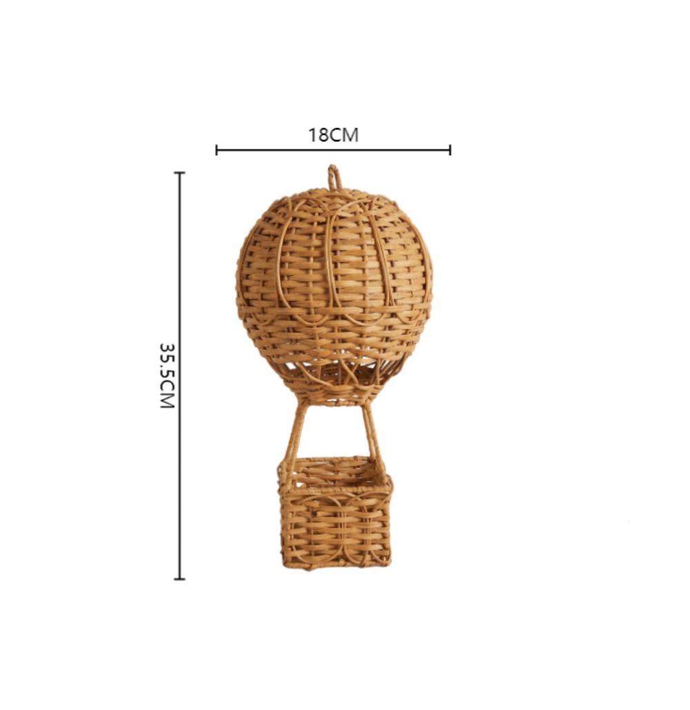 Nordic Wind Children s Room Preschool Places Photography Institutions Home Decoration Supplies Hand-woven Rattan Hot Air Balloon