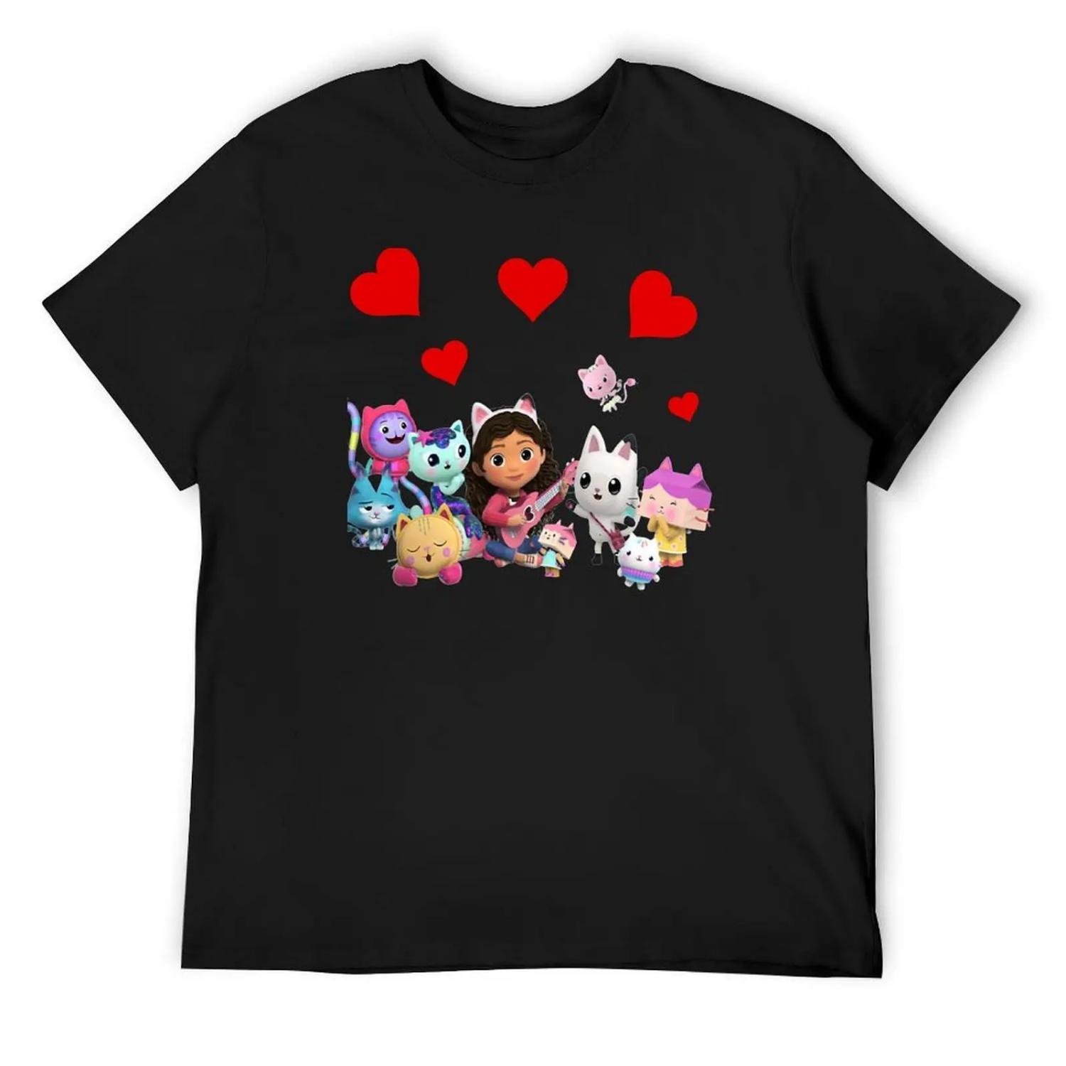 gabby dollhouse team T-Shirt blanks plus size tops oversized t shirt croswit shirt man Men s cotton t-shirt S