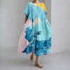 IHUASU 3D Lingering Hemp Crafted Short Sleeve Women's Dresses