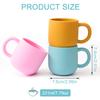 Color Kids 1PCS Silicone Baby Feeding Cup Single Handle Portable Water Bottle Pure Color BPA Free Baby Tableware Shower Gift