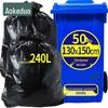Aokedu Heavy Duty Outdoor Black Garbage Bags