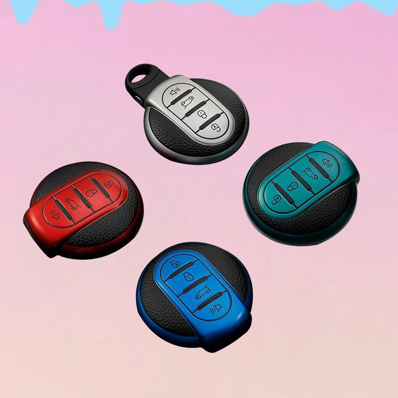 Leather TPU Car Key Case Cover for Cooper F55 F56 F57 F54 F60 JCW Clubman Countryman Keyless Shell Auto Accessories