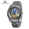 Forsining 378A Skeleton Vintage Style Men's Automatic Mechanical Watch Engraved Case & Band Life Waterproof Business Elegant