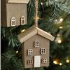 New Wooden Christmas House Pendant Village Pendant DIY Christmas Tree Decoration Log House Ornament Party Decoration