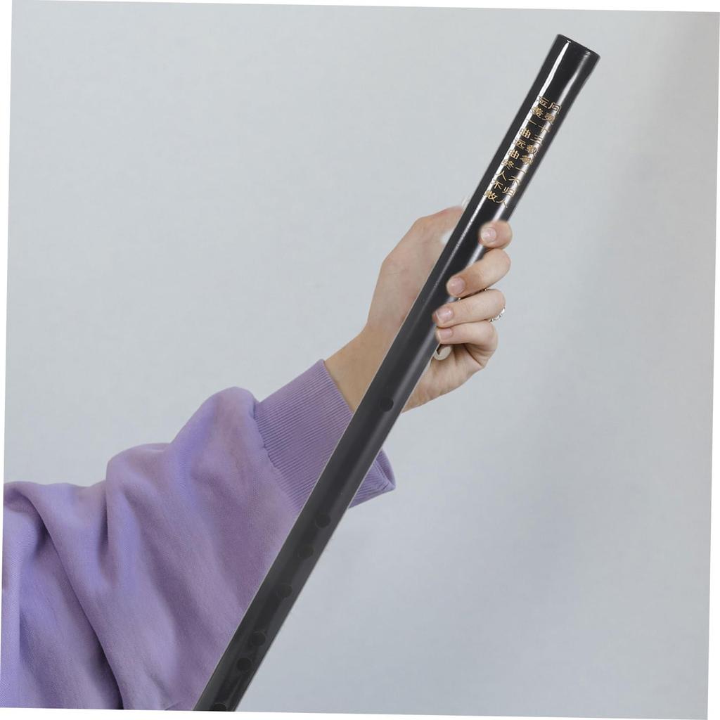 Abaodam Black Flute Woodwind Baroque for Adults and Traditional Chinese Flute with Ribbon Instrument, Antique-Style Flute, Style, Beginners, Black,