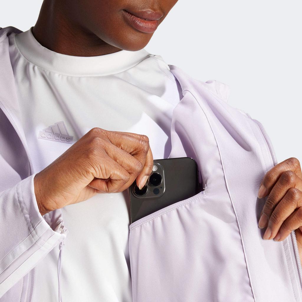 Adidas Dance Three-Stripe Colorblock Hooded Jacket Women Jacket Purple IS0891