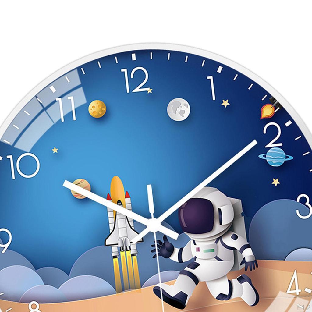 Astronaut Wall Non Ticking Decorative " Modern Analog for Bedroom Study Room