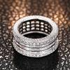 Sterling  Gorgeous Cubic Zirconia Ring for Women Female Luxury Fashion Wedding Band Accessories Stylish Fing Jewelry