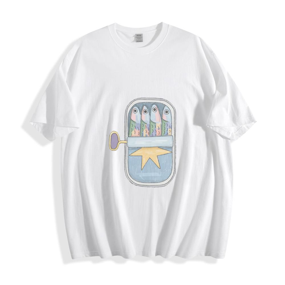 

Sardine Surprise T-Shirt - Colorful Fish Can Design Unisex Tee M