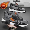 2025 Men's Autumn & Winter Plus Velvet Dad Shoes - Trendy, Thick-Soled Casual Sneakers
