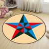 Modern Geometric Circular Living Room Carpet Dazzling Black and White Textured Bedroom Round Rug Hanging Basket Chair Floor Mat