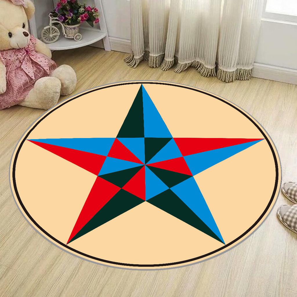 Modern Geometric Circular Living Room Carpet Dazzling Black and White Textured Bedroom Round Rug Hanging Basket Chair Floor Mat