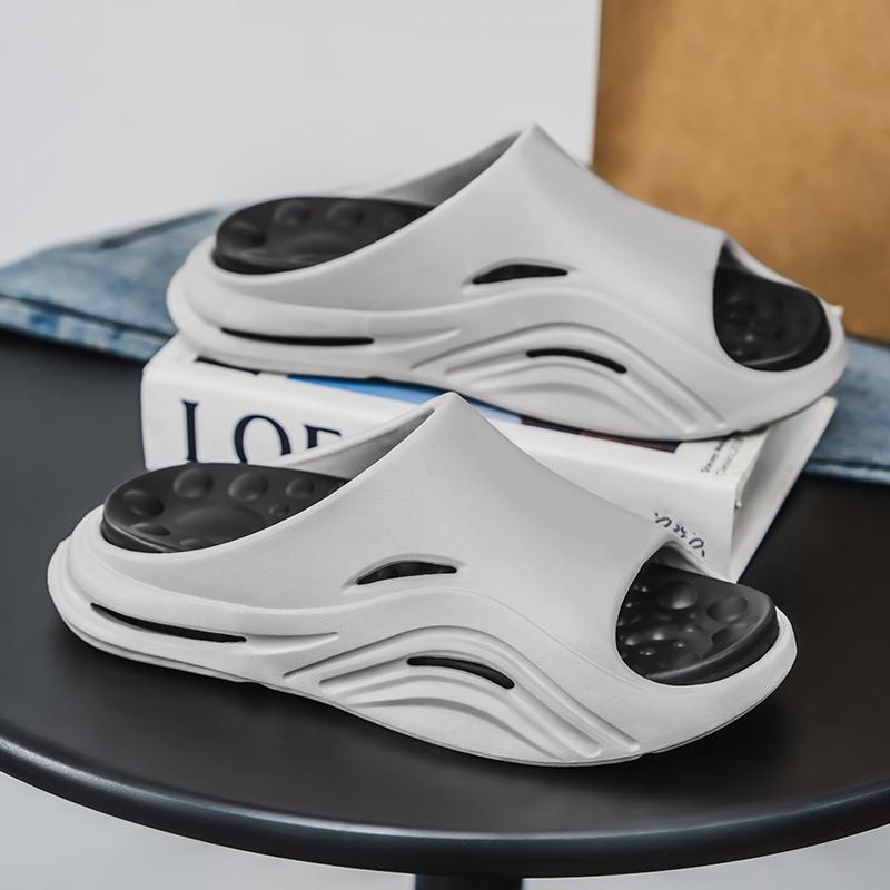 

Летние мужские массажные тапочки для дома и отдыха на природе, сандалии для пляжа, новые мужские повседневные туфли, удобные шлепанцы, мужские домашние тапочки 44