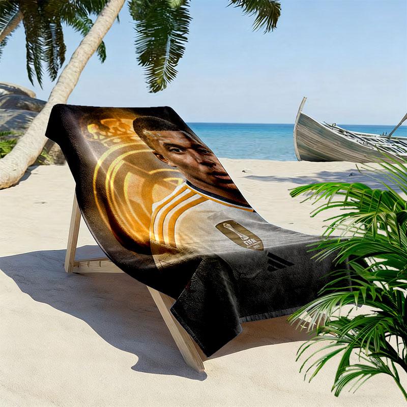Kylian Mbappé Force Beach Towel, Large Soft Quick Dry Towel for Beach Camping Swimming