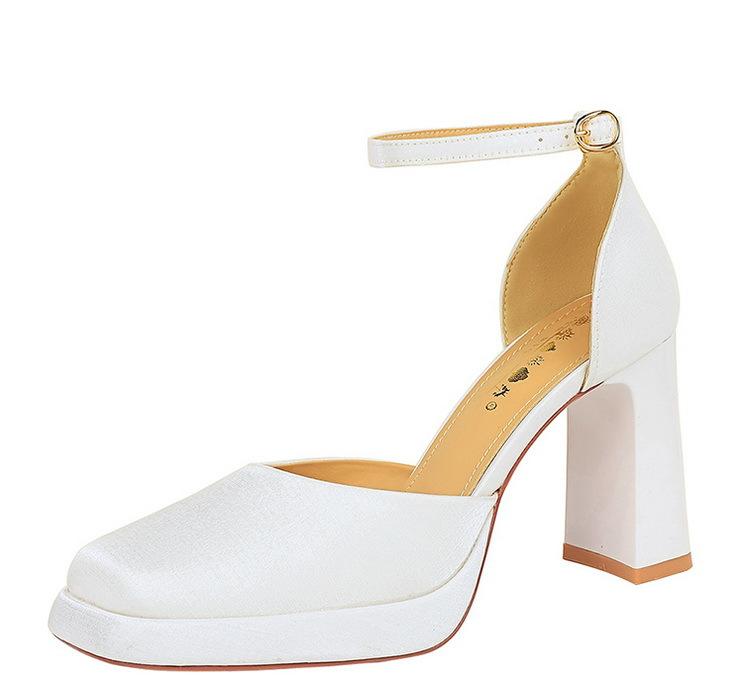 Satin Platform Mary Jane Shoes Women