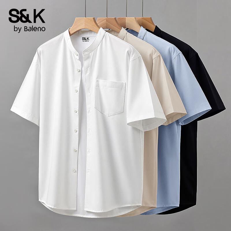 Baleno S&K Series Men s Henry Collar Short Sleeve Shirt