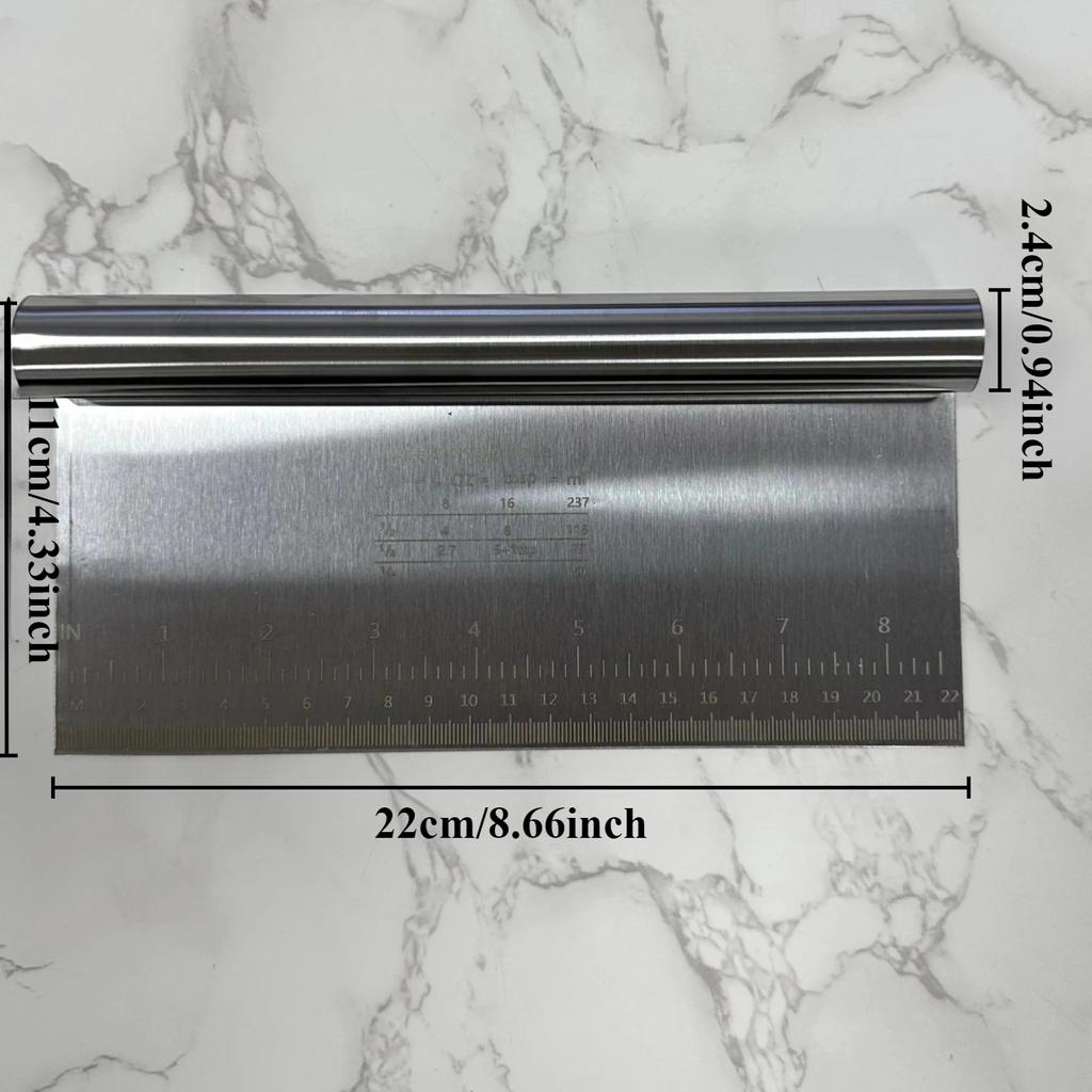 Stainless Steel Kitchens Accessories Cake Scraper Kitchen Utensils Pastry Cutting Machine Cooking Sugar Cube Spatula Bakeware