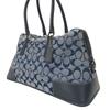Used COACH Handbag 6046 Signature canvas/leather Navy system Blue Everyday use