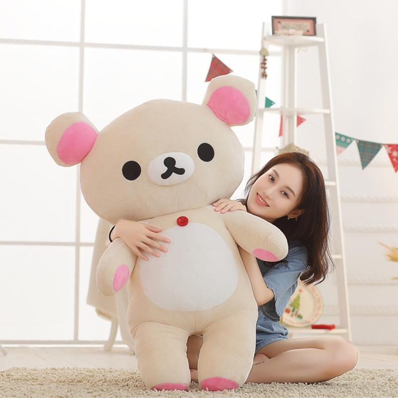 20/35cm Kawaii Brauner Bär Stofftier Plüschtier Cartoon Niedlich Langer Bär Plüschtier Schlafkissen für Geschenk zum Geburtstag der Freundin