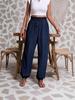 2026 Women's Casual Elastic Pure Color Long Pants - Spring/Summer European Fashion