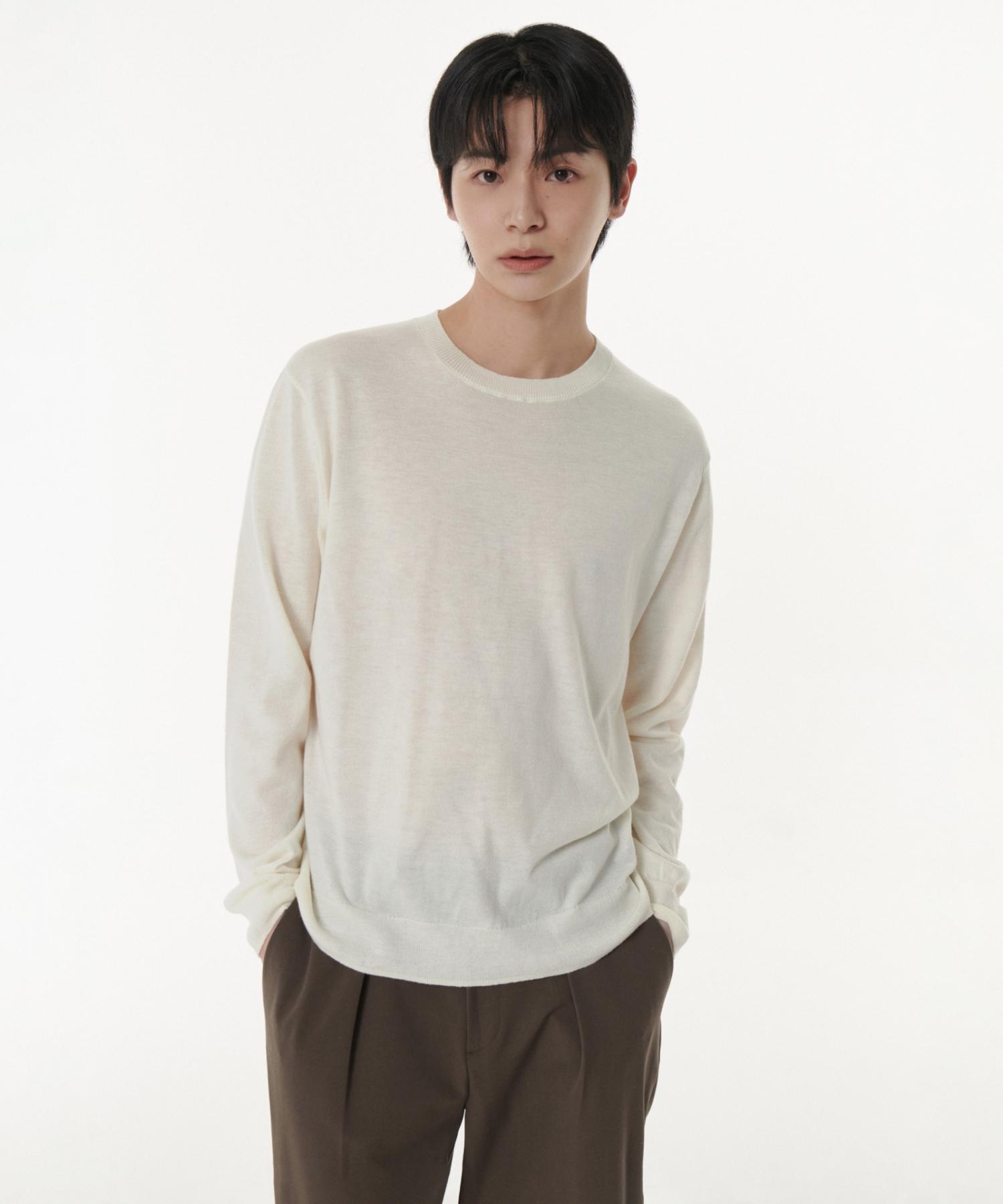 Musinsa Standard Merino Wool Blend High Gauge Crew Neck Knit [Ivory] Ivory/2Xl