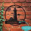 Custom Lighthouse Metal Sign Nautical Wall Art Beach House Decor