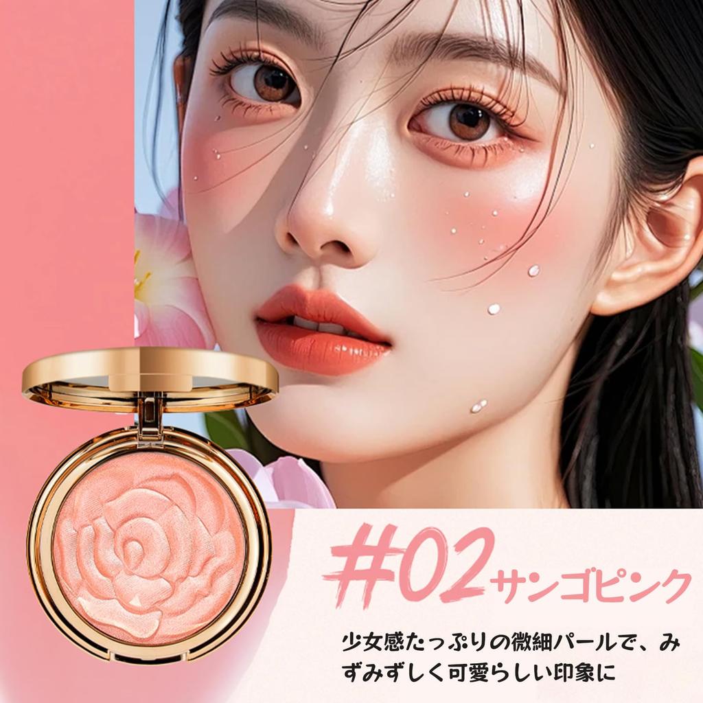 SWEET NIGHT Cheek Premium Rose Flower Blush 8 Shades Natural Flush and Vibrant Rose Design That Tickles the Girlish Available. Color. Heart.