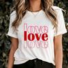 Love Love Love T-Shirt, Trendy Valentine's Day Gift, Pink Shades Graphic Tee, Cute Love Shirt, Sweet Heartfelt Apparel, Romantic Gift Idea