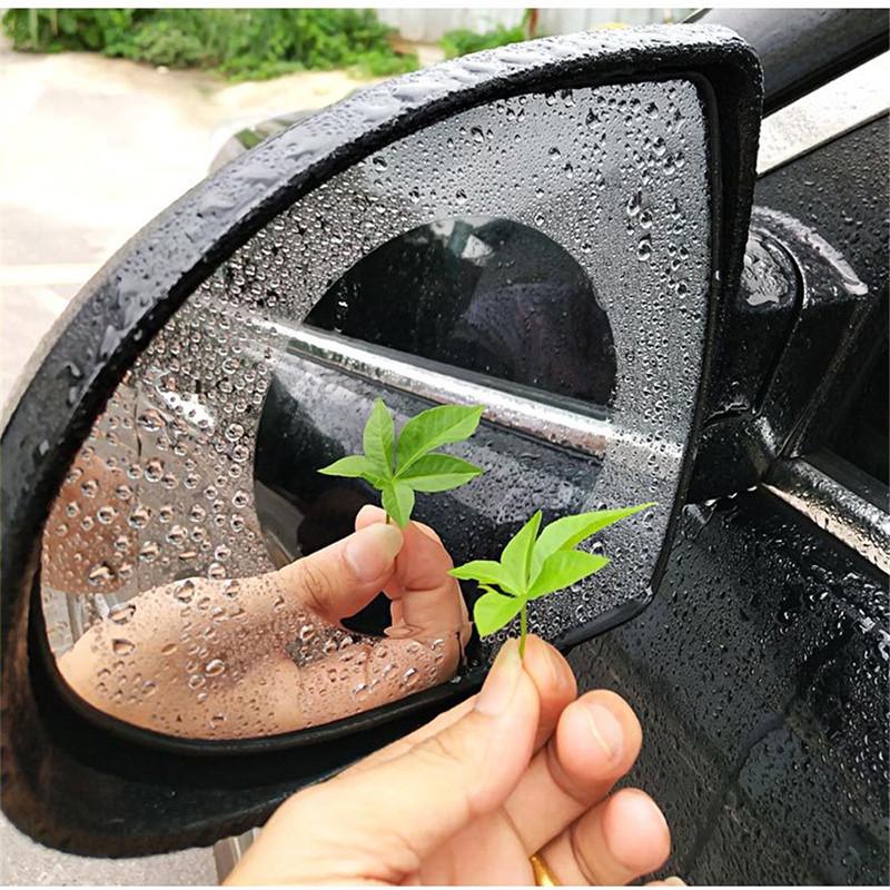 2PC Car Rearview Mirror Protective Film Antimist  Anti Glare Waterproof Rainproof Rearview Window