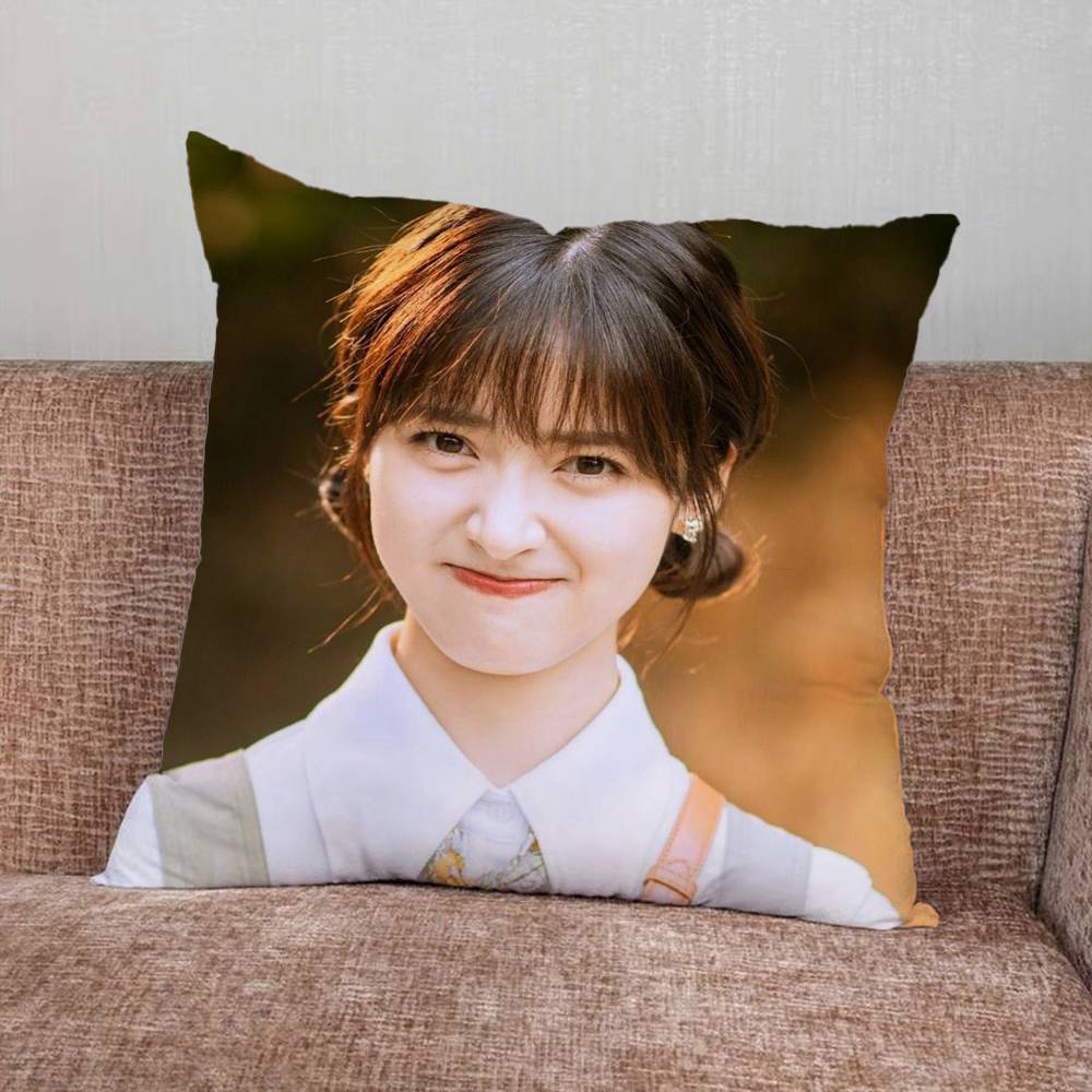 Actor Shen Yue Pillow Case For Home Bedroom Car Office Decoration Living Room Sofa Cushion Cover Suitable