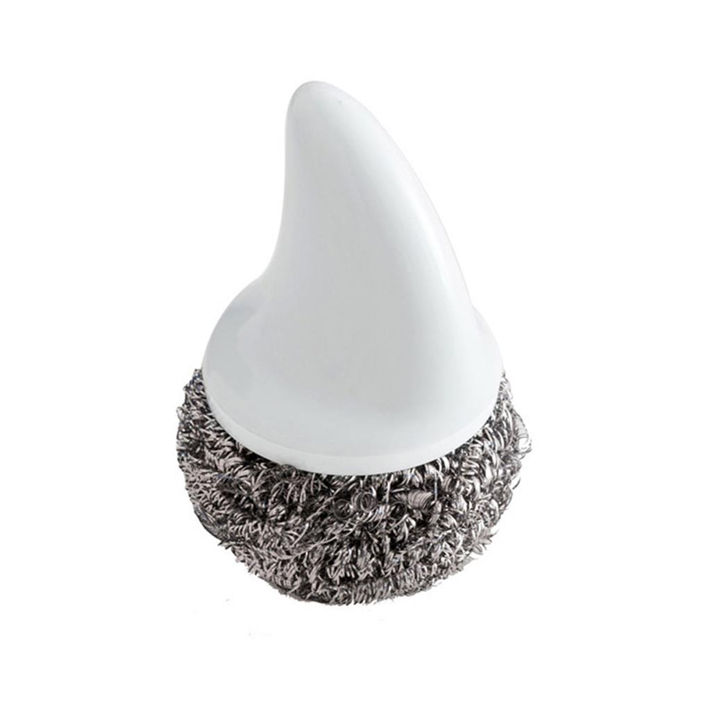 Wire Ball Brush Cleaning Tool Bowl Wiper Pan Household Accessories Scrub Stainless Steel Handle Kitchen Gadget Dust Remover