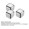 4Pcs Ice Cubes Food Grade High Durability Stainless Steel Frozen-Ice Rocks Ball Whiskey Beer Chiller Cooler Bar Accessories