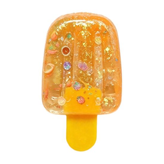 xiaobudian Glitter Ice Stick Squeeze Toy, Stress Relief Simulation Cream Sensory Slow Rising Lolly Fidget Toy for Kids Adults