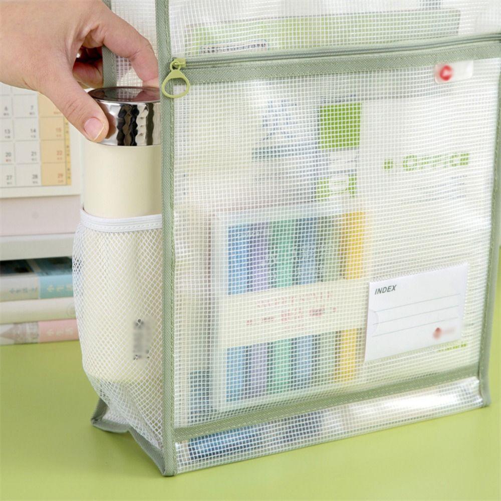 Multi-layer A4 File Storage Bag Clear Data Document Bag Art Portfolio Case Book Storage Bag