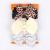 Children's Red Bow Headband Set: 3-Piece Elastic Baby Girl Hair Accessory