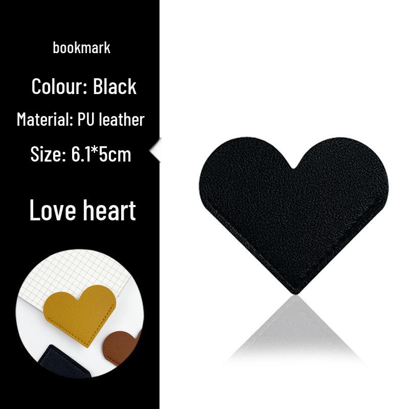 Customizable Heart-Shaped Leather Bookmarks: Variety of Styles and Colors Available