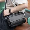PU Shoulder Bag Men Casual Mobile Phone Bag Textured Leather Crossbody Bag Men  Street Wear