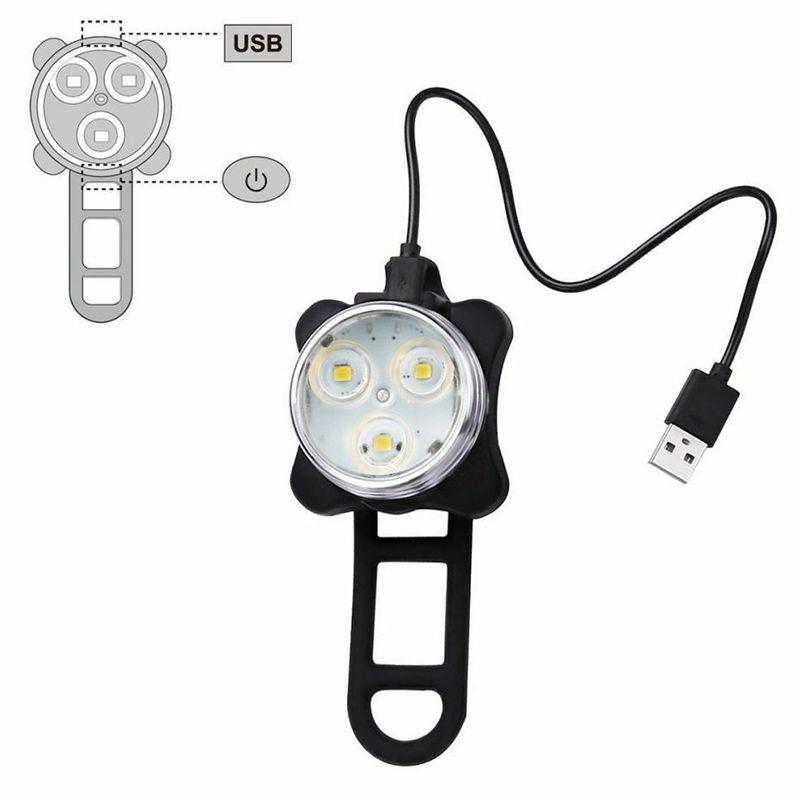 Usb Rechargeable Waterproof Ipx4 Bike Light Set For Safe Night Riding**