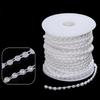 Imitation Pearls String Beads Chain for Art Craft 25M Artificial Pearls Beads Chain for Bridals Dress Wedding Decoration
