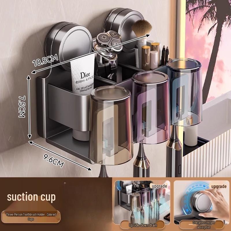cmaos Suction Cup Toothbrush Holder Set