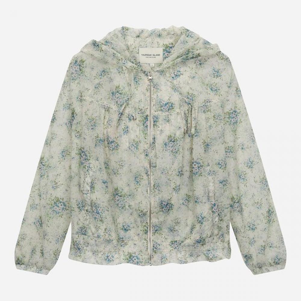 Thursday Island Unisex Lace Point Print Hoodie Jumper T264mjp241w