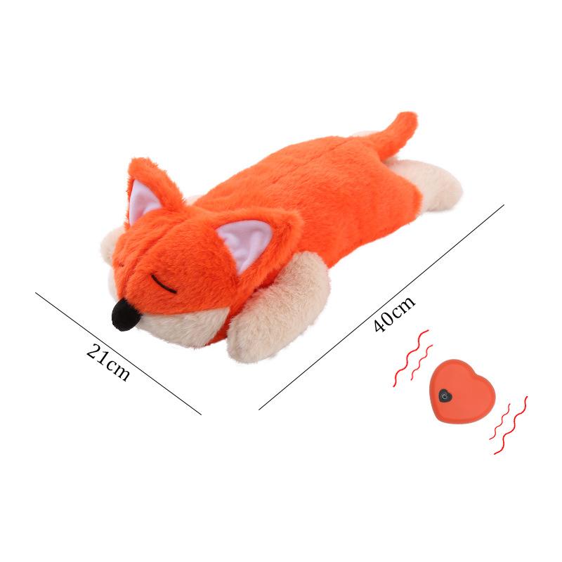 

Heartbeat Dog Anxiety Relief Plush Toy Soft Comfortable Sleeping Buddy For Small Dog Behavioral Training Play Aid
