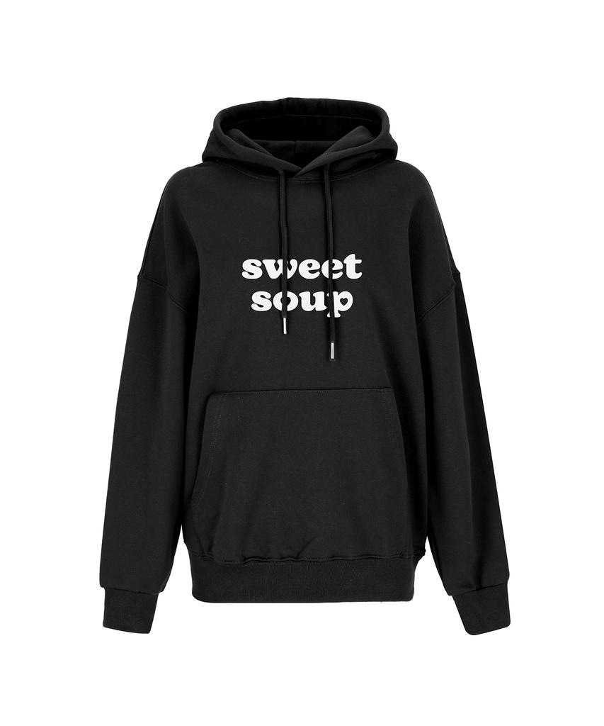 SWEET SOUP Sweet Heart Lettering Oversized Hoodie Sweatshirt (Wcrltf4)